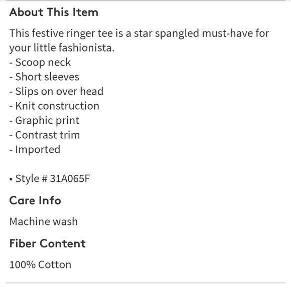 Girls Ringer Tee - Picture 2 of 2